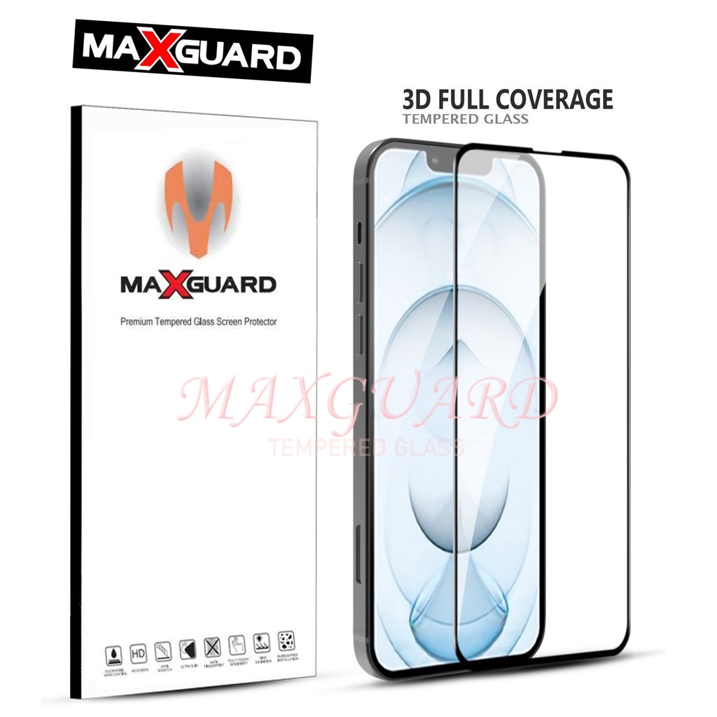 Maxguard - กระจกนิรภัย 3D เต็มรูปแบบสําหรับ 13Mini/13pro Max /12Mini/11/11pro/11pro Max/Xs X/XR/Xs M