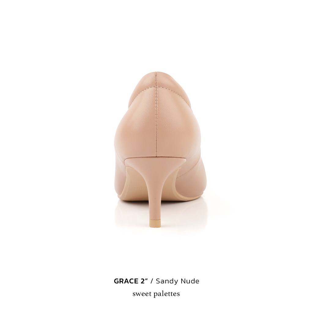 Sweet Palettes รองเท้าหนังแกะ Grace 2 inch Sandy Nude