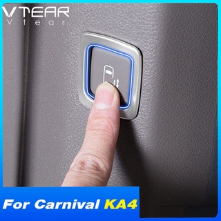 แผ่นแพทช์สวิตช์ปุ่มกดประตูกลาง สเตนเลส สําหรับ Kia Carnival KA4 2023 2022 2021