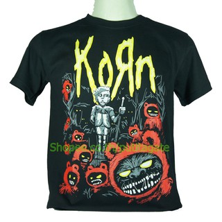 เสื้อวง Korn เสื้อไซส์ยุโรป คอร์น PTA700 เสื้อยืดแฟชั่นวงดนตรี