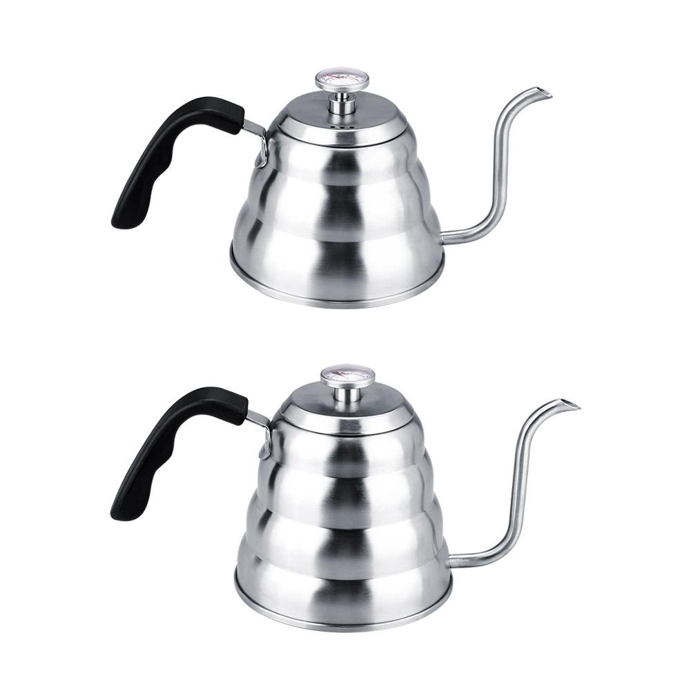 (new)Disu Steel 304 Coffee Teapot Stainless Thermometer with Over