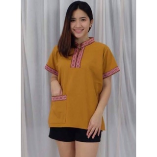 No.9124 เสื้อผ้าฝ้ายพื้นเมือง รอบอกถึง 40 “