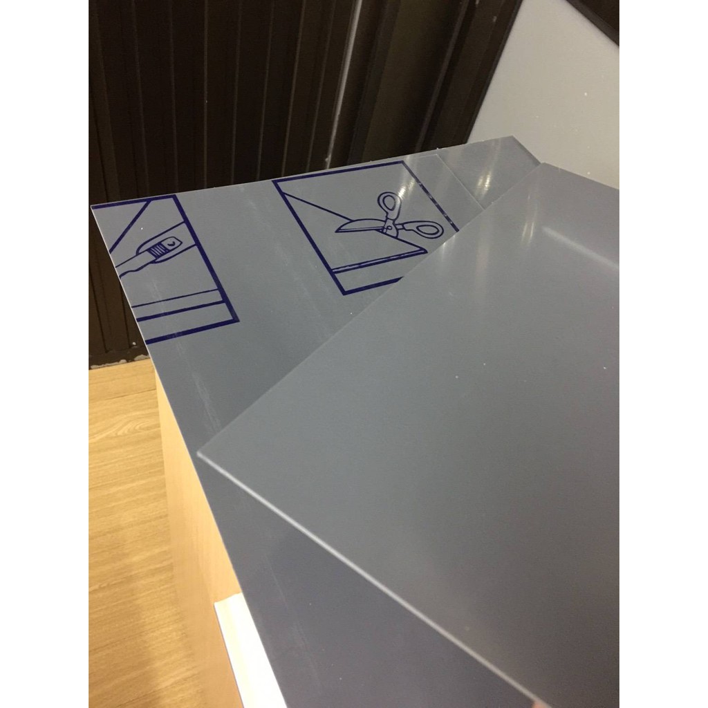 PVC แผ่นพลาสติกพีวีซีเทา ความหนา 0.8-3 มิล ขนาด 30×40 ซม.- 60x60ซม. แพค 2-5 ชิ้น