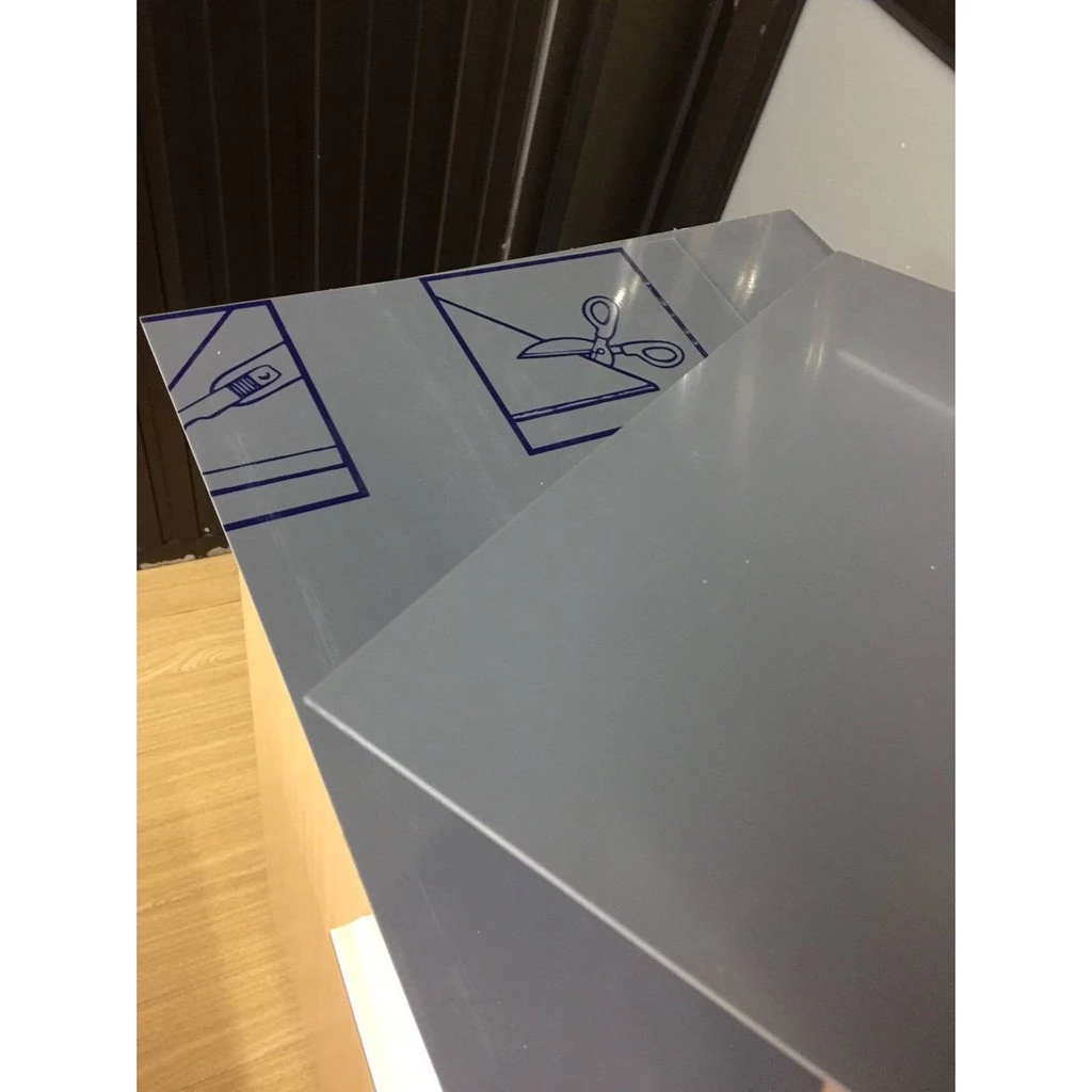 PVC แผ่นพลาสติกพีวีซีเทา ความหนา 0.8-3 มิล ขนาด 30×40 ซม.- 60x60ซม. แพค 2-5 ชิ้น