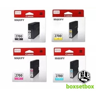 หมึกCANON PGI-2700 BK CMY  ครบสี ใช้กับ MAXIFY iB4070 iB4170 MB5070 MB5170 MB5370 MB5470