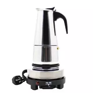 QIQI กาต้มกาแฟสดแบบพกพาสแตนเลส เครื่องชงกาแฟสด หม้อต้มกาแฟแบบแรงดัน 100ml/200ml/300ml