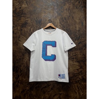 Champion เสื้อยืดแชมเปี้ยนสีขาว C Logo (งานแบรนด์พร้อมส่ง)