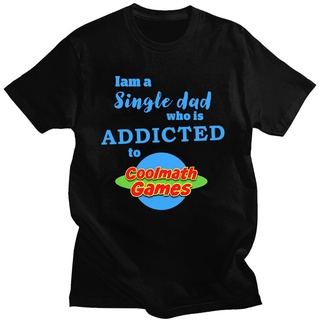 [S-5XL] เสื้อยืดแขนสั้นลําลอง ผ้าฝ้าย แบบบาง พิมพ์ลาย I Am A Single Dad Who Is To Cool Math Games ทรงหลวม สไตล์ฮิปฮอป แฟ