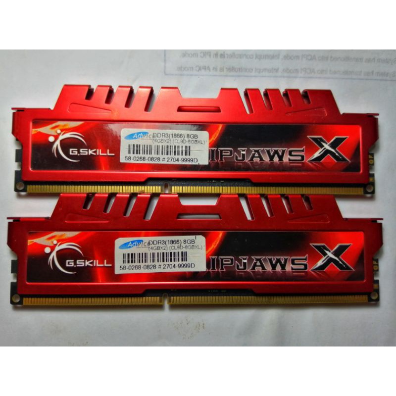 RAM 8 GB DDR3 BUS 1866 G.SKILL RIPJAWS X (4*2 8GB)