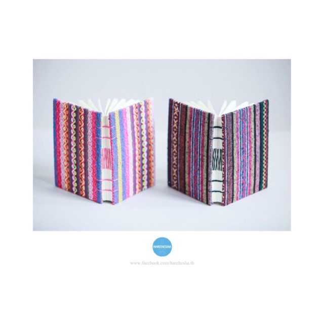 สมุดทำมือ สมุดบันทึกทำมือ ปกผ้าทอมือ 1