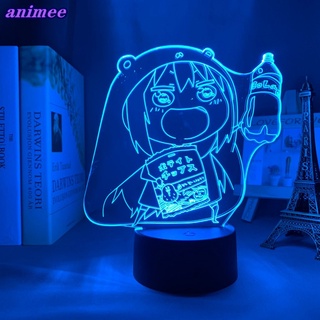 โคมไฟข้างเตียง LED รูปการ์ตูนอนิเมะ Himouto Umaru Chan เปลี่ยนสีได้ พร้อมรีโมตคอนโทรล