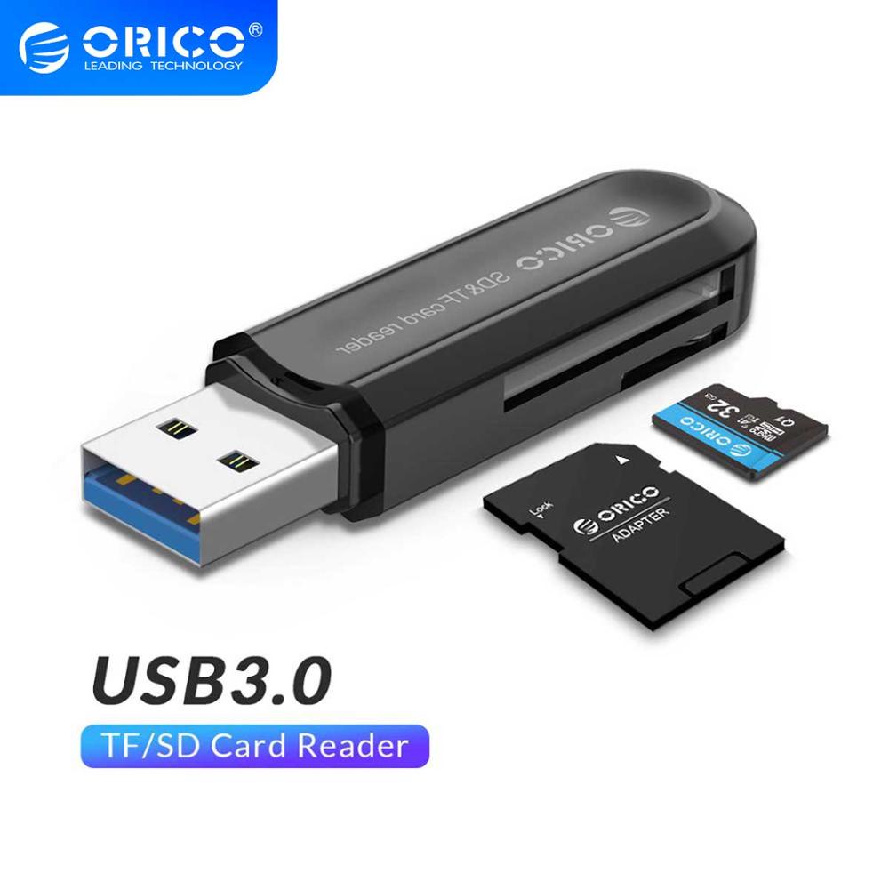 ORICO Card Reader USB 3.0 SD/Micro SD TF การ์ดหน่วยความจําอะแดปเตอร์สําหรับแล็ปท็อป USB3.0 Cardreader SD Card Reader (CRS21)