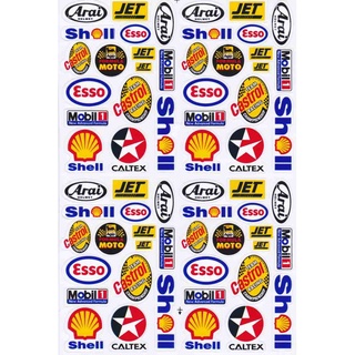 สติกเกอร์แต่งรถ ติดรถยนต์ รถมอเตอร์ไซค์ หมวกกันน็อค โลโก้ สปอนเซอร์ Racing sticker Sponsor ขนาด 27 x 18 cm ST280