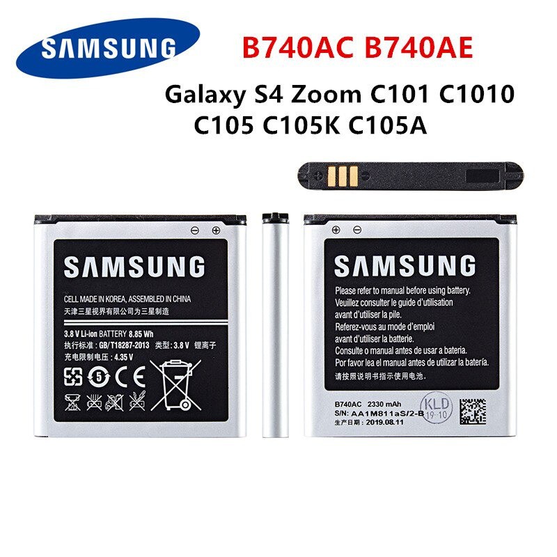 SAMSUNG Original B740AC B740AE แบตเตอรี่2330MAh สำหรับ Samsung Galaxy S4ซูม C101 C1010 C105 C105K C1