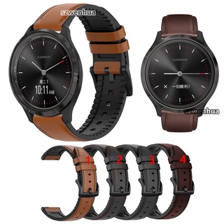 สายนาฬิกาข้อมือซิลิโคน สายหนัง สําหรับ Garmin Vivomove 3 sport