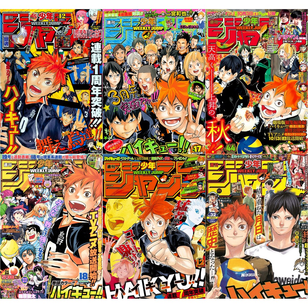 ชุดโปสเตอร์ 6 ชิ้น - โปสเตอร์อนิเมะ Haikyuu!! King of Volleyball (2) (ลอก-ปิด) - A3, A4, A5