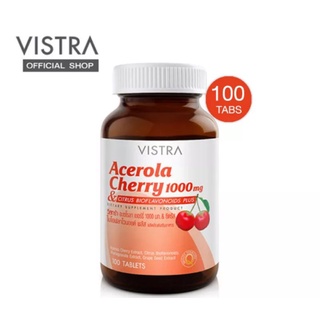 5.22.130 VISTRA Acerola Cherry 1000 mg. 100 Tablets Epx.01/10/24