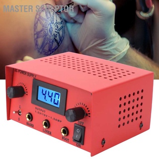 Master Sculptor Tattoo Machine Power Supply LCD Digital Dual Box 60‑250V Red