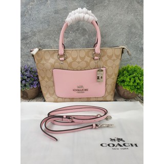 COACH MINI EMMA SATCHEL IN SIGNATURE CANVAS (COACH F38089)