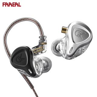 Faaeal GK G5 หูฟังอินเอียร์ ไฮบริด 1DD ตัดเสียงรบกวน ไฮบริด เบส HiFi แบบมีสาย ถอดออกได้ สําหรับเล่นกีฬา