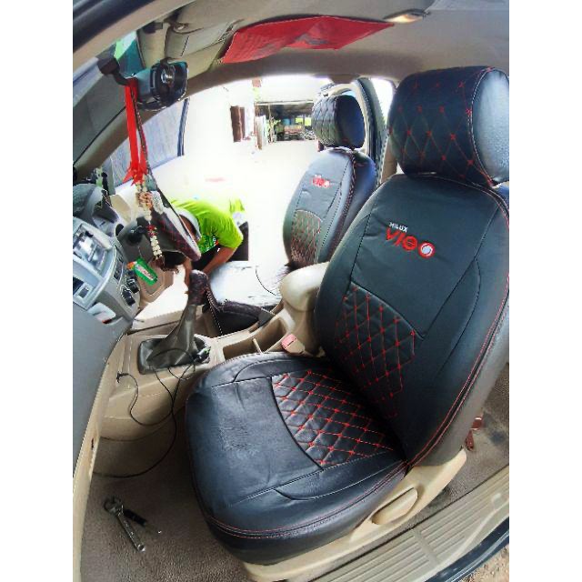 ชุดหุ้มเบาะ VIP VIGO ตรงรุ่น ทุกรุ่น ทุกปี หุ้มเบาะแบบสวมทับ เข้ารูปตรงรุ่นชุด หนังอย่างดี หุ้มเบาะ TOYOTA โตโยต้า วีโก้ - รูปที่ 7