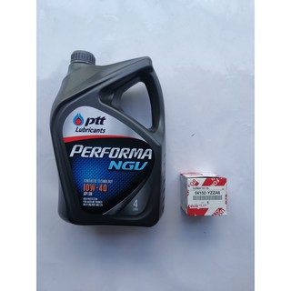 PTT Performa NGV 10W40 สำหรับเครื่องยนต์ติดแก้ส ขนาด4 ลิตร+กรองเครื่อง TOYOTA ลูกกระดาษ USE FOR