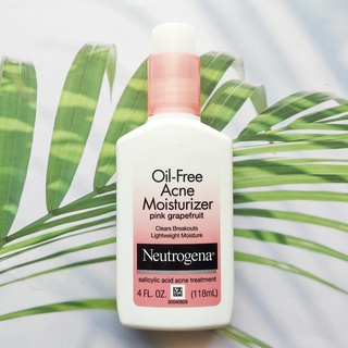 46%OFF ราคา Sale! EXP.01/23 นูโทรจีนา เหมาะผิวเป็นสิวง่าย Oil Free Acne Moisturizer Pink Grapefruit 118 ml (Neutrogena®)