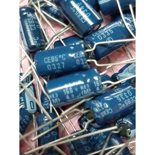 Elna RE3 4.7uf 160v capacitor ตัวเก็บประจุ คาปาซิเตอร์