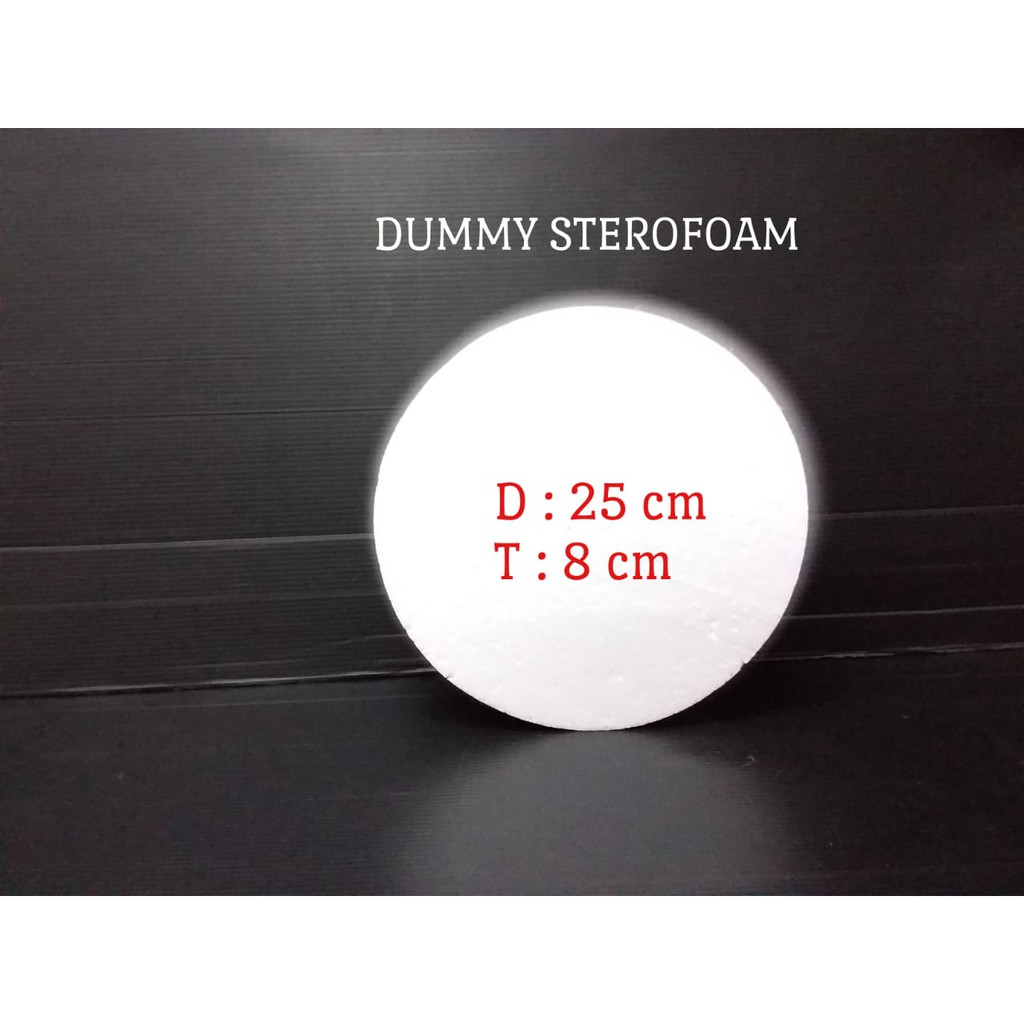 ROUND DUMMY สําหรับ FAKE CAKE D 25 CM H 8 / STYROFOAM DUMMY / BL2508