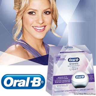 Oral-B 3D white Whitestrips with Light Pack of 14 ชุดผลิตภัณฑ์ช่วยให้ฟันแลดูขาวสะอาดอย่างเป็นธรรมชาติสินค้านำเข้า