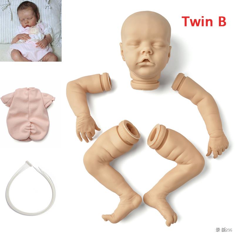 Rbg Bebe Reborn Kit 17 Inches Reborn Baby Vinyl Kit Twin A Twin B Unpainted Unfinished Doll Parts Diy Blank Reborn Doll Shopee Thailand