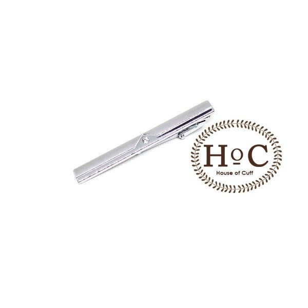 Houseofcuff Pin Tie Clip Tie PIN TIE SILVER BEZEL 06