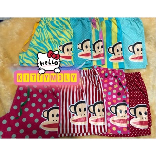 กางเกงขาสั้น🐵Paul Frank🐵#cottonแท้100% 🌟FREE SIZE🌟 ✨เอว24-38" ✨สะโพก40" ✨ยาว12"