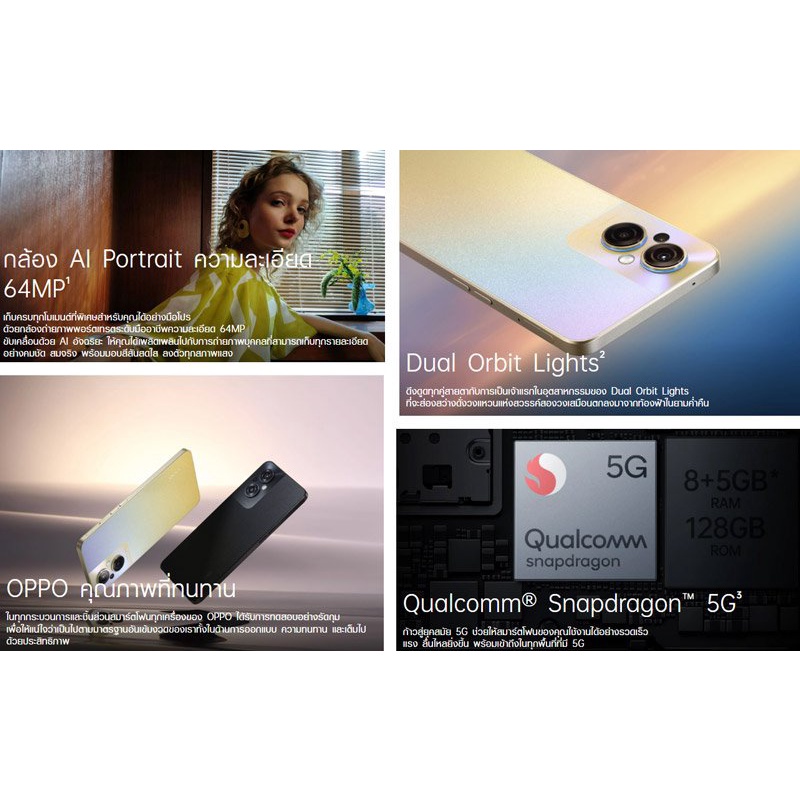 ล่าสุด OPPO Reno 8Z 5G RAM 8GB 128GB ชาร์จไว 33W และแบต 5000mAh ผ่อน0 ...