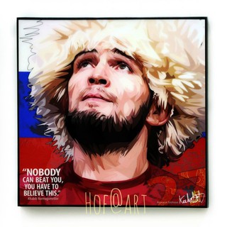 Khabib Nurmagomedov คาบิบ นูร์มาโกเมดอฟ นักมวย รูปภาพ​ติด​ผนัง​ pop art​ กรอบรูป​​ นักกีฬา ของขวัญ​​ แต่งบ้าน