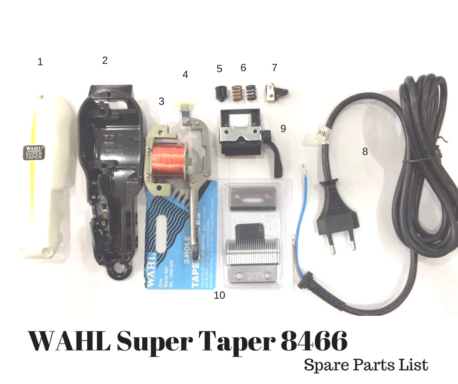 WAHL SUPER TAPER SPARE PART DIAGRAM