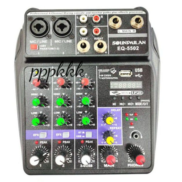 มิ๊กเซอร์ SOUNDMILAM รุ่น EQ-5502 ต่อใหม่ได้ 2 ช่อง เครื่องเสียงบ้าน/เครื่องเสียงรถยนต์ กล่องรับสัญญ