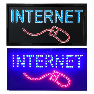 LED Sign Internet ป้ายไฟแอลอีดีสำหรับตกแต่ง 220V ป้ายตัวอักษร ป้ายไฟ ป้ายหน้าร้าน ใช้ประดับตกแต่ง