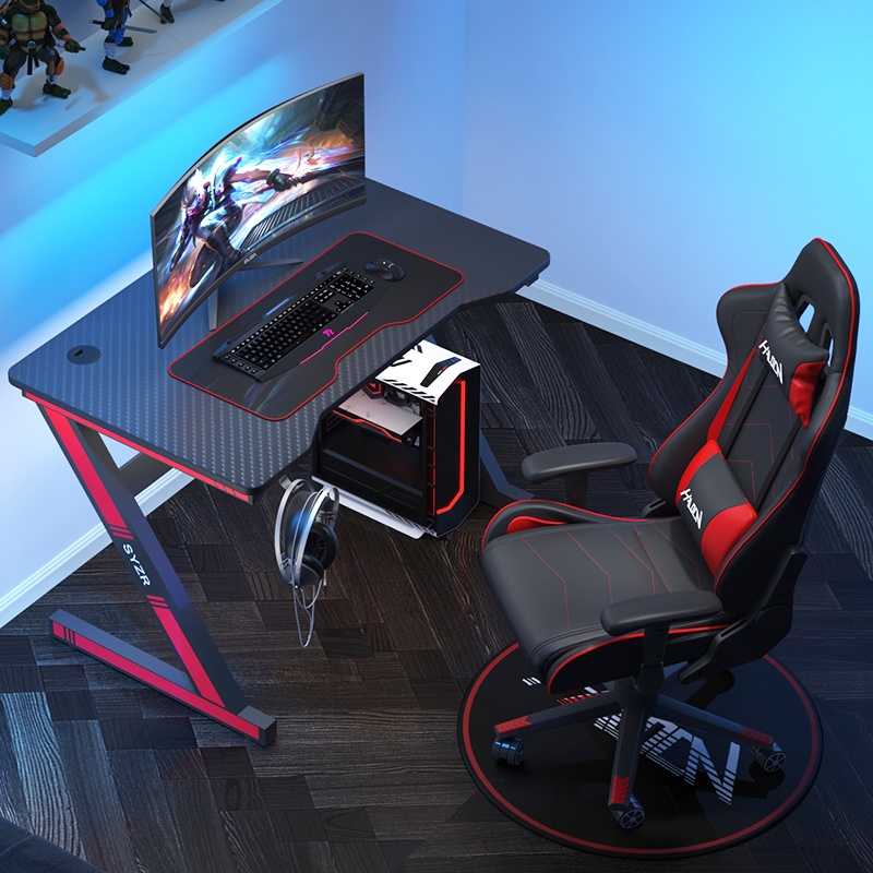 80x60x75cm Simple Game Table Black Computer Desk Home Desktop Table ...