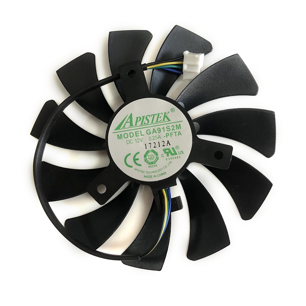 DIY 85 มม.GA91S2M GPU VGA Cooler สําหรับ SAPPHIRE RX560/550 2G D5 Powercolor R9 380 2G D5 RX550 RX 5