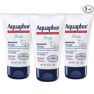 🇺🇸 USA 🇺🇸 ออยเม้นท์ลดผดผื่นผ้าอ้อม ซึมซับรวดเร็ว Eucerin Aquaphor Baby healing Ointment 3Oz หลอดใหญ่