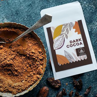 ผงช็อคโกแลตเข้มข้น 100% จากเบลเยี่ยม (100% Dark Cocoa powder from Belgium) เครื่องดื่มช็อคโกแลต