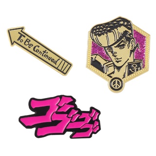 เข็มกลัด JoJos Bizarre Adventure อะนิเมะการ์ตูนป้ายโลหะผสมเคลือบ