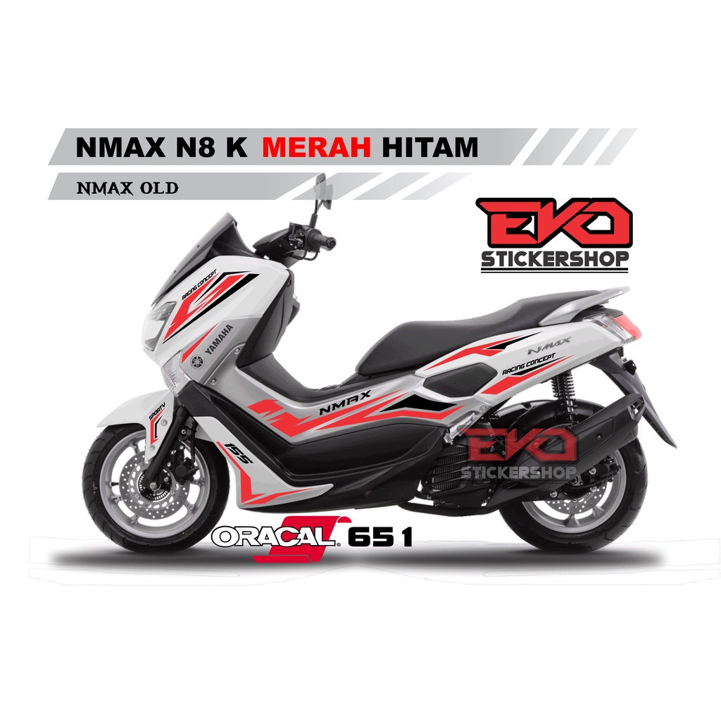 ตัดสติ๊กเกอร์ Nmax สีขาว striping nmax 2016 2017 2018 2019