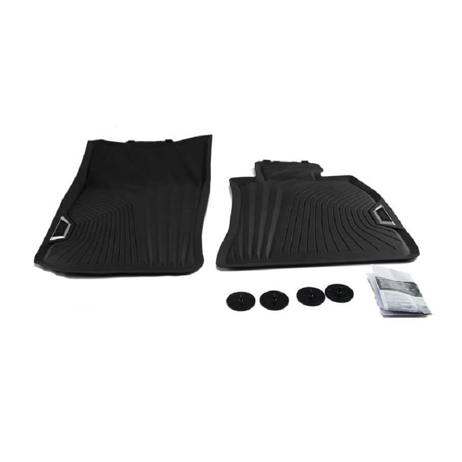 ผ้ายางปูพื้นด้านหน้า BMW Rubber floormat set "All weather" black front -RHD- for G20 G28 G22