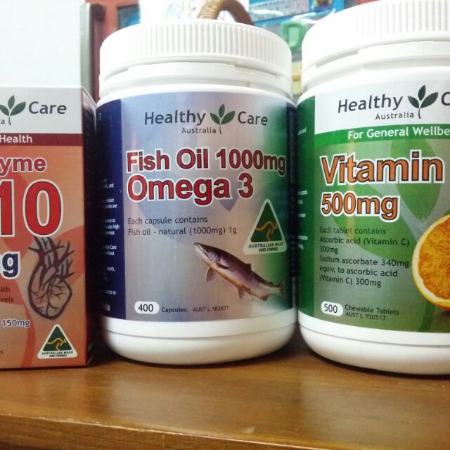 Healthy care vitamin c+fish oil+q10