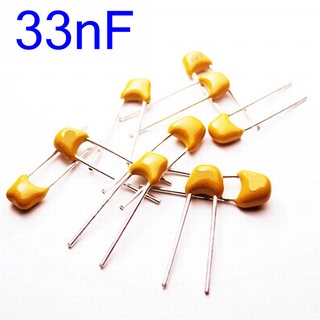 พร้อมส่ง* ชิปตัวเก็บประจุเซรามิก 333 33NF 0.033UF 50V หลายชั้น 5 ชิ้น