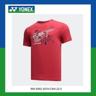 Yonex เสื้อยืดลําลอง แขนสั้น พิมพ์ลาย