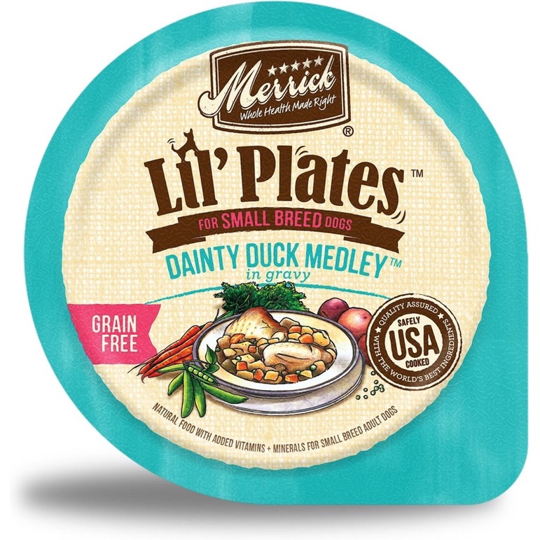 อาหารเปียกสุนัข Merrick Lil’ Plates สูตร Dainty Duck Medley ขนาด 99 กรัม