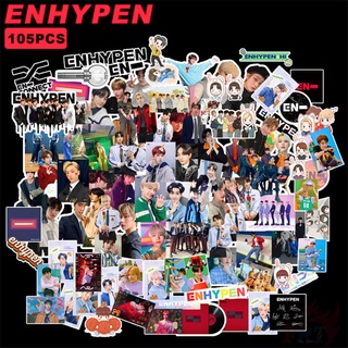 105 ชิ้น / ชุด ❉ สติกเกอร์ Enhypen Series 01 ❉ สติกเกอร์ Kpop Superstar Singer DIY สําหรับติดตกแต่งกระเป๋าเดินทาง แล็ปท็อป สเก็ตบอร์ด